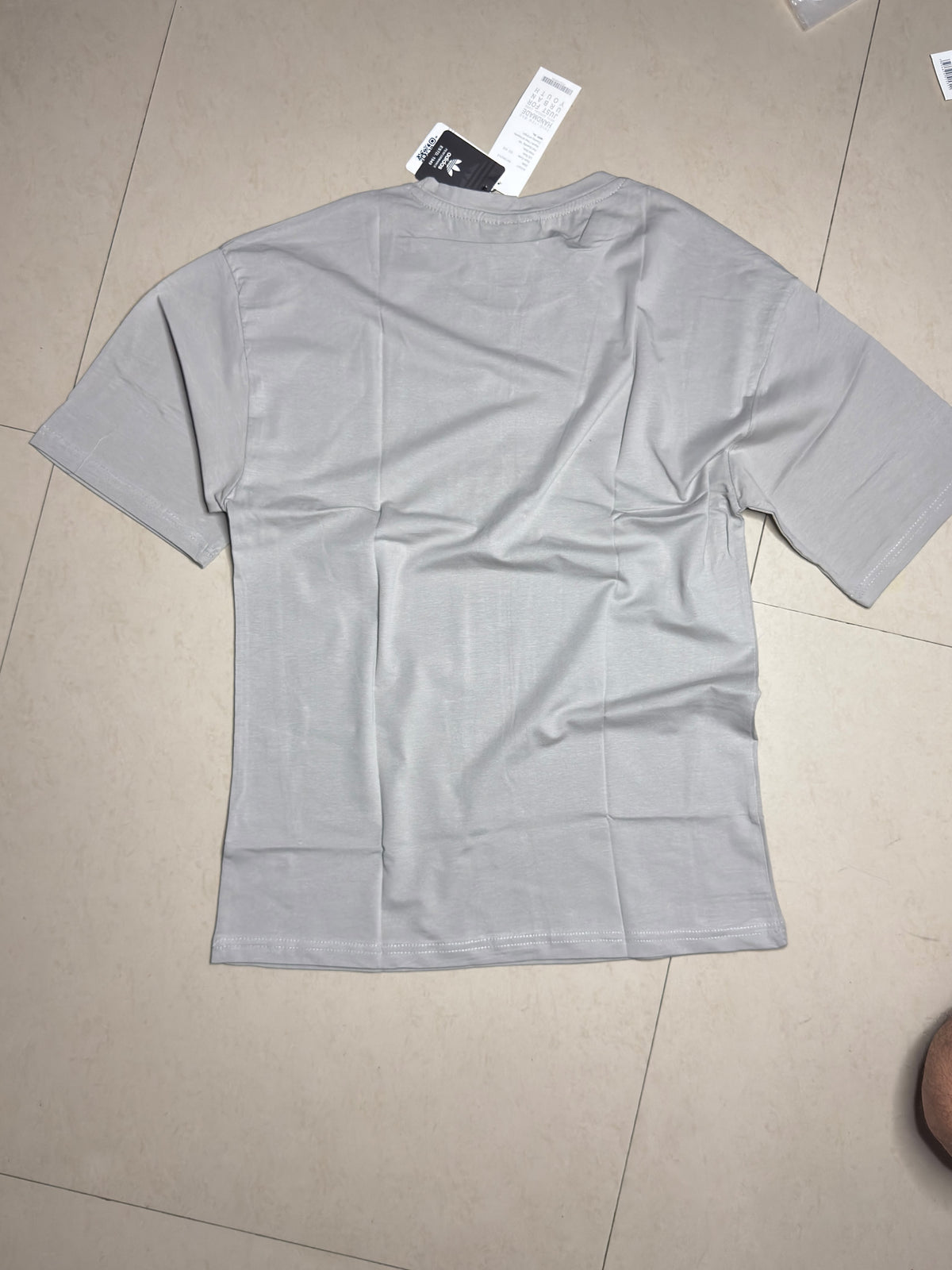 Adidas Gray Cotton T‑Shirt
