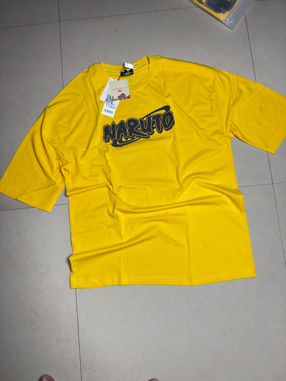 Bright Yellow Anime T‑Shirt