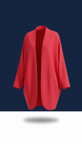 Vivid Red Unstructured Jacket