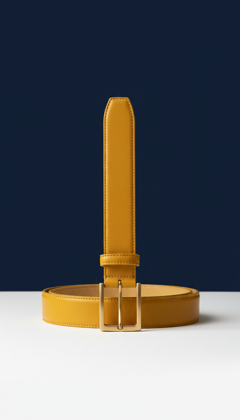 Accent Gold Leather Belt
